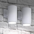 ASD 1 Light Cylinder Outdoor Sconce Lights, White 60W E26 ETL 2 Pack by ASDLightingCorporation
