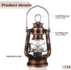 Hortsun 2 Pieces 8 Inch Vintage LED Hurricane Hanging Lantern - Image 4