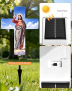 Solar Jesus Cross Light, Grave Decorations for Cemetery Memorial - Image 4