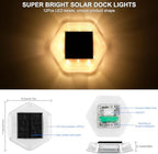 Solar Deck Lights Dock Step Lights- 4 Packs Waterproof 1200mAh Auto ON/Off LED Solor Powered Stair Lighting for Outdoor Garden, Patio, Pathway, Walkway, Driveway (Warm White) - Image 4