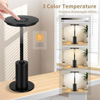 Modern Cordless Table Lamp Set of 2, Black Portable LED Desk Lamps - Image 2