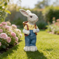 16.14in Resin Animal Rabbit Garden Statue, Weatherproof Outdoor Yard Decor by Guioiby