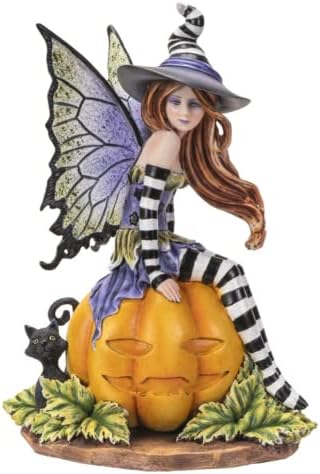 Pacific Giftware Fairy Witch on Pumpkin Figurine, Indoor/Outdoor Decor for Fairy Gardens, Halloween, and New HomeOwners, 5.5" X 4.5" X 8.25"Size - Image 6