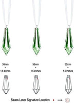 SunCatchers for Windows Swarovski Crystals Light Green Drop Prisms Hanging Ornament Pendants, 3-Pcs - Image 2