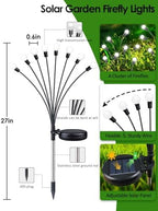 8 Pack Solar Garden Lights, 64 LED Firefly Lights Solar Outdoor Waterproof - Image 2