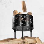 BNEI Outdoor fire Pit, Garden Multifunctional Heating Stove, Beautiful Texture Pattern, Metal, Multiple Sizes and Specifications, Suitable for a Variety of Fuels (30CM) - Image 2