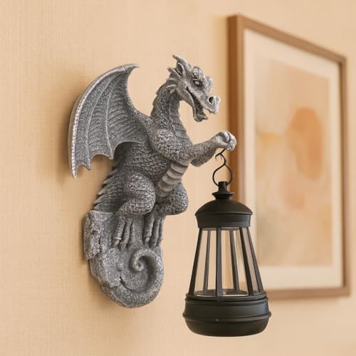 Solar-Powered Dragon Statue, 9 inch Outdoor Garden Decoration - Image 6