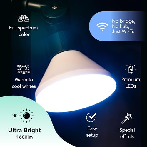 LIFX Smart Flood Light Bulb PAR38 E26 (1 Pack), Color Changing RGB + Warm White 1600 Lumens 150W Equivalent Tunable LED, 90+ CRI, Matter Compatible, Apple HomeKit, Alexa & Google Home Dimmable - Image 2