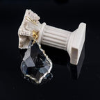 24Pcs 2.0" Clear Color Chandelier Crystals Parts Maple Leaf Prism Pendant Connected Glass Octagon Beads Chain for Chandelier Decoration, Party,Wedding Decorative (Clear Beads with Gold Plated Pin) - Image 4