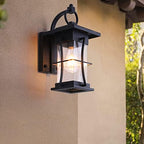 Nordic Outdoor Wall Lantern Waterproof Sconce Lighting Fixture Wall Mounted Lighting with Glass Shades Vintage Kerosene Style Wall Lamp for Porch Creative Cafe Balcony Patio - Image 2