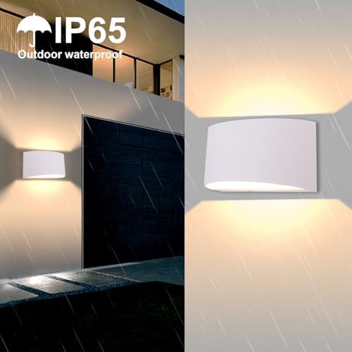 KICAAO Modern LED Wall Sconce,Warm White 3000K,Hardwired Indoor Wall Lights Set of 2 Up and Down Wall Mount Light for Living Room Bedroom Hallway Corridor Conservatory(with G9 Bulbs) (White-4PCS) - Image 7