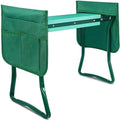iPower Garden Kneeler and Seat Foldable Kneeling Bench with Sturdy Soft EVA Foam Pad for Outdoor, Fishing, Camping, 2 Tool Pouches Included, Green by iPower