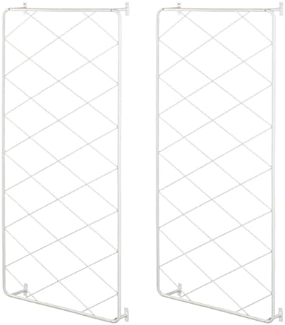 MyGift Wall Garden Trellis, White Metal Lattice Panels Set of 2 - Image 7