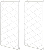 MyGift Wall Garden Trellis, White Metal Lattice Panels Set of 2 - Image 7