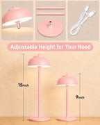 Pink Cordless Table Lamps, Rechargeable LED Touch Lamp, 2 Pack - Image 7