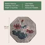 Kunovo Oriental Style Stepping Stone for Decor, Eco-Friendly Resinous Garden Step Stones, Octagonal Courtyard/Path/Lawn/Backyard Decorative Stone (Size : Lotus), 58741 - Image 4
