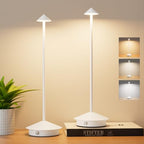 Cordless LED Table Lamps,Portable Battery Desk Lamp,2 Pack,White by Aoceley