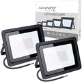 MIHEAL 110V 2 Pack 100W LED Flood Light, Warm White 3000K, IP68Waterproof Super Bright Security Lights, Outdoor Floodlight for Yard, Garden, Playground, Basketball Court by Miheal