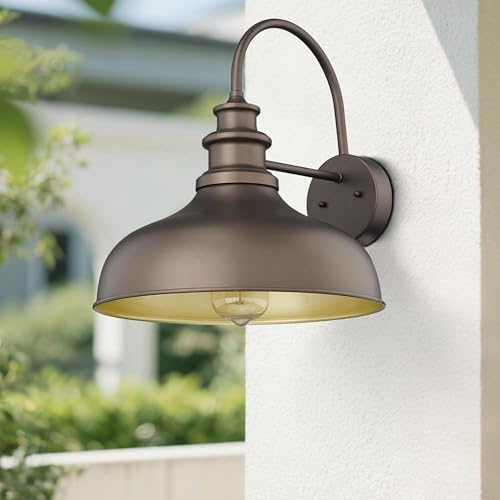 Bestshared Outdoor Barn Light,Outdoor Wall Lights, E26 Base Water Resistant Farmhouse Exterior Lighting Fixture, Anti-Rust Porch Light for House, Doorway, Patio, Garage (Oil Rubbed Bronze, 1pack) - Image 5