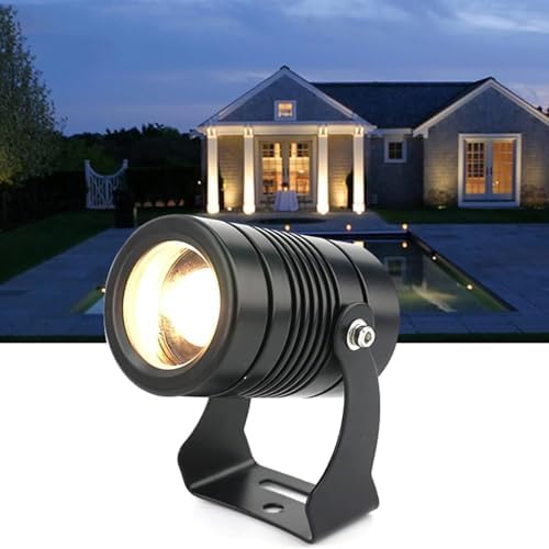 LED Beam Spotlight, 12V Low Voltage 360° Adjusted Spotlight Led Beam Light, IP67 Waterproof Led Beams Light, Outdoor Building Exterior Wall Projector Lights(Warm Light,5w) - Image 6