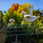 Windmill Spinner with Moving Hand-Painted Animals Scenes on Top, Includes Metal Tower Stand, Decorative Garden Decor (Hatching Duckling) - Image 2