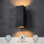 LEONLITE 2-Pack 12" Outdoor Rectangular Wall Light, Up and Down, E26 Base - Image 3