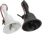 2pcs Cast Iron Hand Call Bell Vintage Desktop Bell Xmas Decor by MAGICLULU