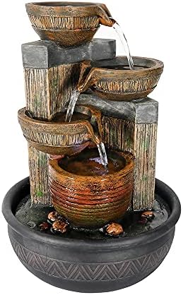 Hamiedun Tabletop Water Fountains Indoor Waterfall and Calming Water Sound Relaxation Desktop Fountain，The for Office, Room Decoration, Portable Feng Shui Fountain Indoor and Outdoor (15.7iches) - Image 4