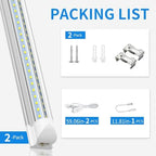 CNSUNWAY LED Shop Light 2FT, 22W 3300LM 3000K, V-Shape T8 LED Tube Light - Image 6