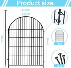 Garden Fence Border, 32 in(H) x17.5 Ft(L) 8 Panels, Tall Garden Animal Barrier Fence with Gate, Dog Fence Outdoor for Yard, Arched Rustproof Metal No Dig Fence, Flower Bed Fencing - Image 2