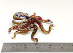 Octopus Tiny Miniature Hand Blown Glass Art Figurines Sea Animals Collectible Gift Decorate (4 inches Multi-Red) - Image 2