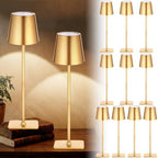Retisee 12 Pack Cordless Table Lamp Portable Rechargeable Lamps, Gold by Retisee