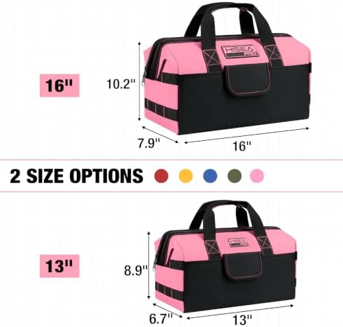 HISEA 3 Pack Heavy Duty Tool Bag, 16-Inch Waterproof Tools Organizer Tote - Image 2