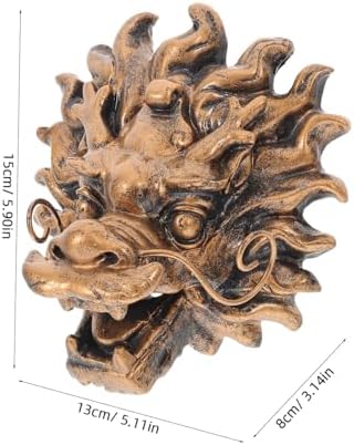 Dragon Head Fountain Decor Resin Wall Mount for Outdoor Villa - Image 2