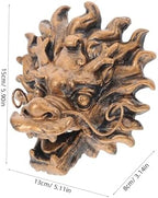 Dragon Head Fountain Decor Resin Wall Mount for Outdoor Villa - Image 2