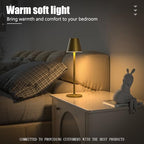 Timjorman 1-Pack Cordless Table Lamps - 5000mAh Rechargeable Battery Operated Desk Lamp, 3-Level Dimmable LED Night Light for Bedroom, Dining, Restaurant - Metal Design (Bronze 1-Pack) - Image 6
