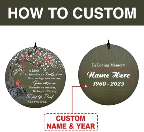 Personalized Memorial Cardinal Wind Chimes 30/36inch Decor Gifts - Image 2