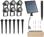 6000k,6 in 1,Solar Spot Lights Outdoor, Solar Powered RGB Landscape Lighting IP65 Waterproof Auto On/Off Spotlights for Outside Garden Yard Landscape Pathway Garage - Image 6