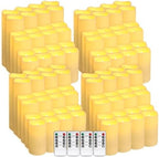 fclayvts 96-Pack LED Flameless Candles with Remote Control - Perfect for Parties, and Special Occasions(Three Sizes) by fclayvts
