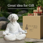 OLOMA Yoga Dog Garden Sculpture Heavy Concrete Stone Dog Statue Weather Resistant Outdoor Indoor Patio Decor Accent Feature for Entryway Display - Image 4