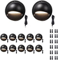 Low Voltage LED Step Lights - 12V Landscape Hardwired Waterproof Lighting, Outdoor Deck Lights 5 Color Temperature Dimmable, Aluminum Black for Wall Garden Fence Handrail 12 Pack by Varmtalys
