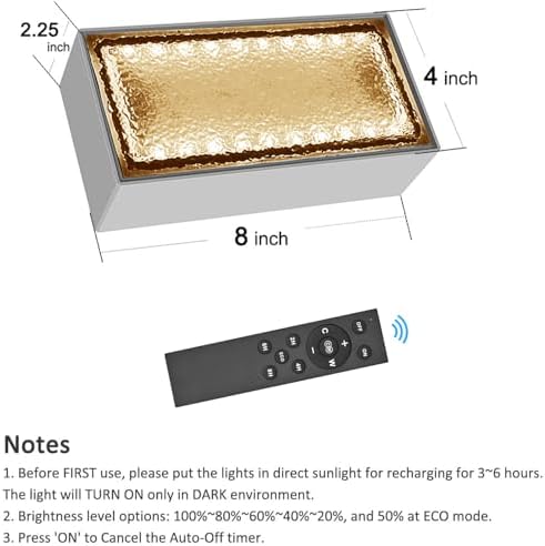 Drart Solar Paver Lights 4x8 Inch, IP67 Waterproof Recessed Brick Pathway Lighting Outdoor for Driveway, Walkways, Patio, Garden, Pavers, Yard (2700K/4500K/6000K, 2 Pack) - Image 4