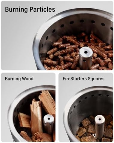 YEFU Tabletop Fire Pit, 7.1x9.7'' Smokeless Mini fire Pit, Quick Ignition - Image 5