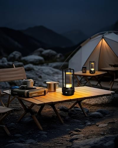 Set of 2 Cordless Table Lamps Rechargeable Desk Lamps Black - Image 3
