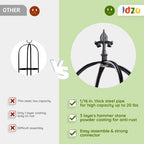 Idzo 100% Metal Obelisk Trellis for Climbing Plants Outdoor 6ft - 72in, Heavy Duty Black Garden Trellis for Climbing Vine with Stone-Look Finish, 1pc - Image 3