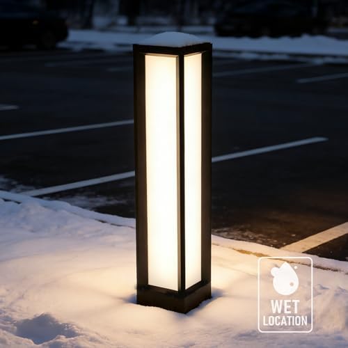 LEONLITE 5CCT 32" LED Bollard Pathway Lights Wired, 14W/19W/24W, 120V-277V - Image 6