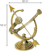 Rome RM1334 Polished Brass 12-Inch Diameter Armillary Sundial - Image 3