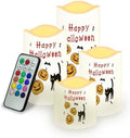 Pumpkin Color Changing Flameless LED Candles Set of 4 by Uorisanigo