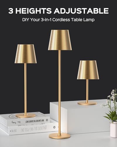 JACKYLED Cordless Table Lamps Rechargeable, 3 Height, 5000 Capacity - Image 3
