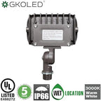 GKOLED 15W LED Flood Lights, Outdoor Dusk to Dawn, 3000K, UL Listed - Image 6